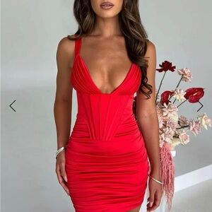 BRAND NEW RED DRESS FROM BABYBOO FASHION WITH TAGS !!